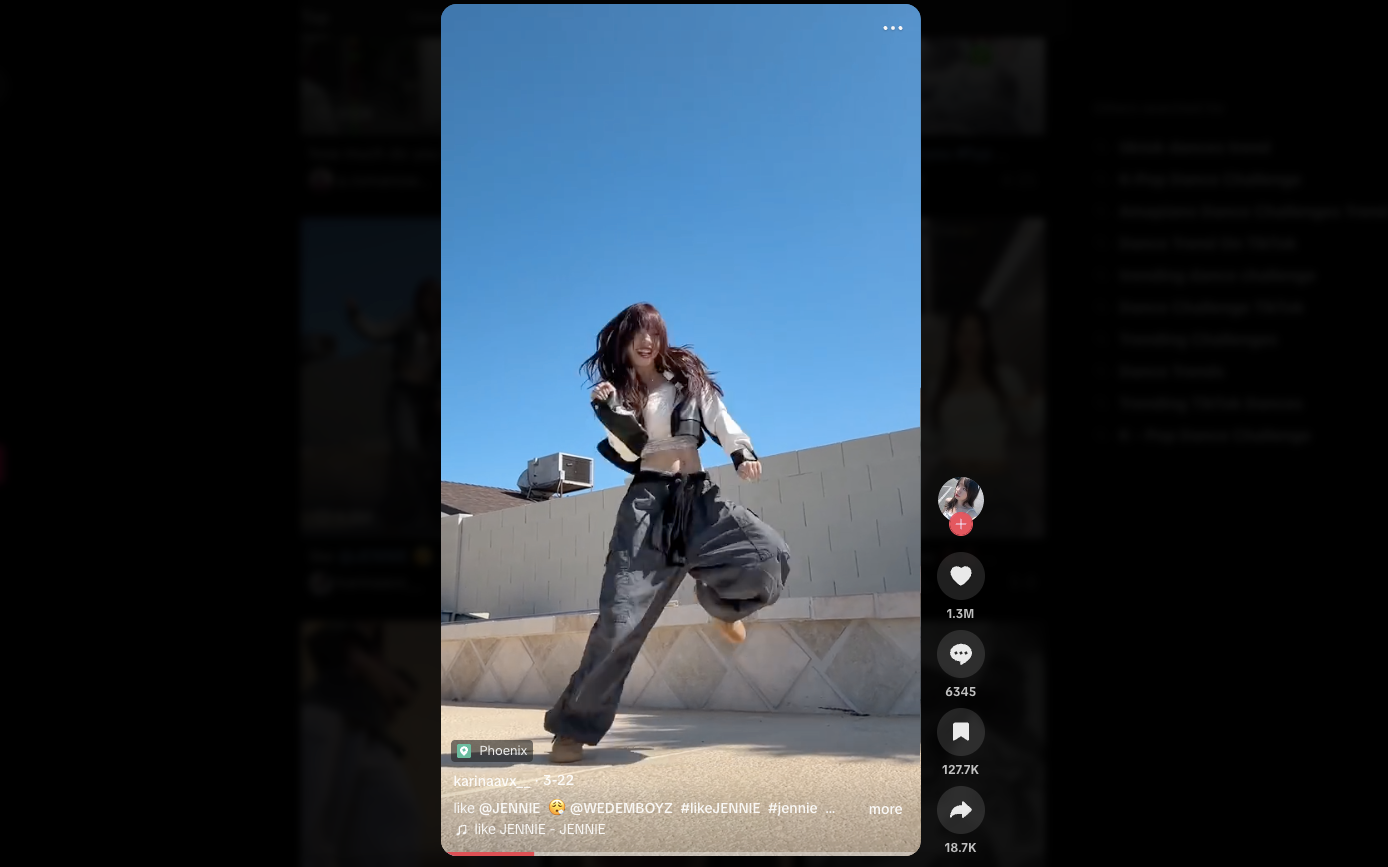 Tanz Herausforderung TikTok Video