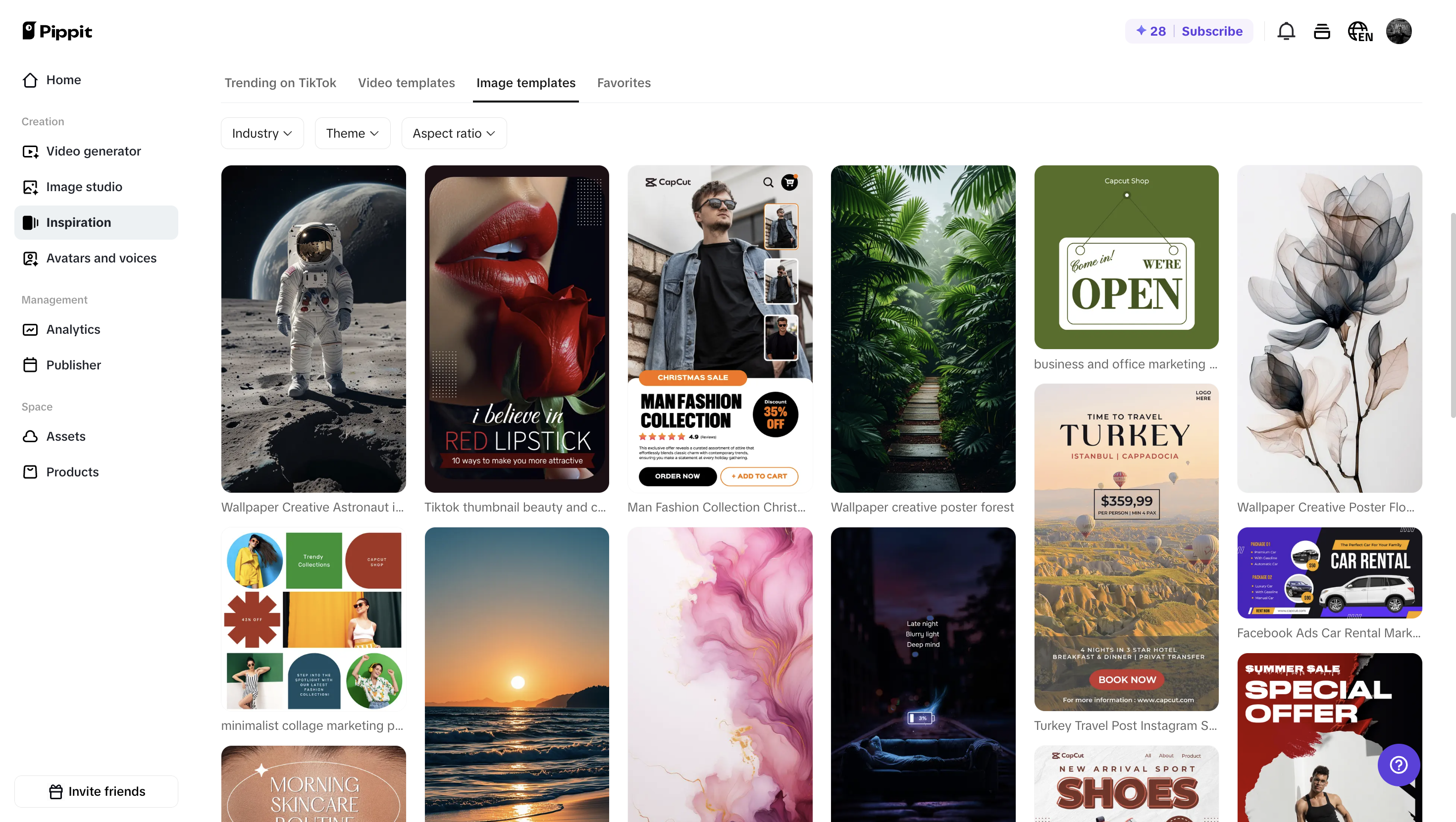 Poster templates with on-brand visuals