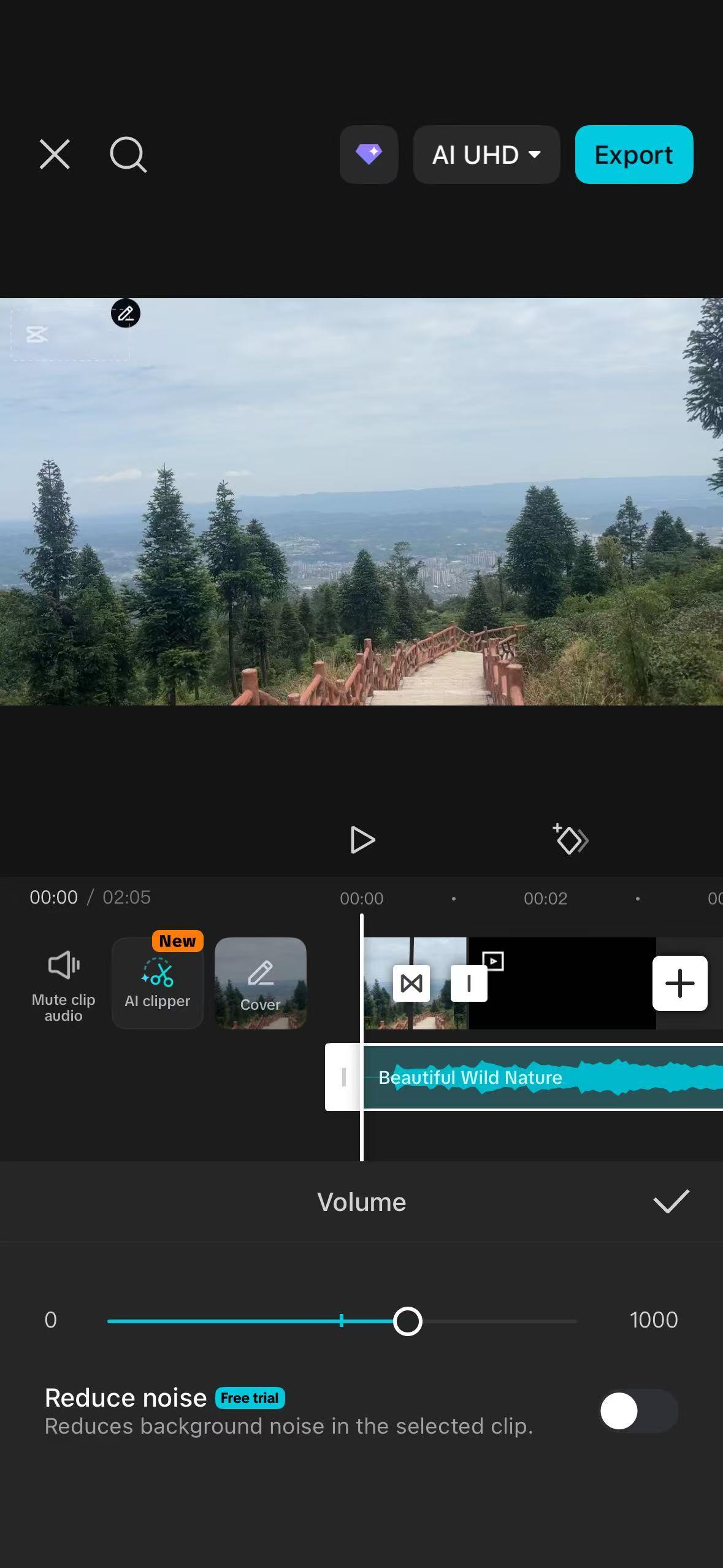 Justera ljud i CapCut App
