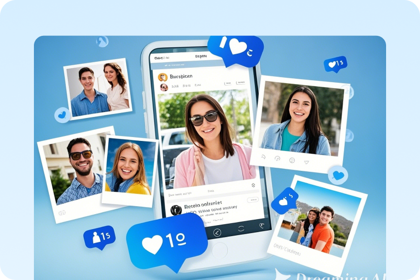 Gerador de fundo para fotos em redes sociais com IA
