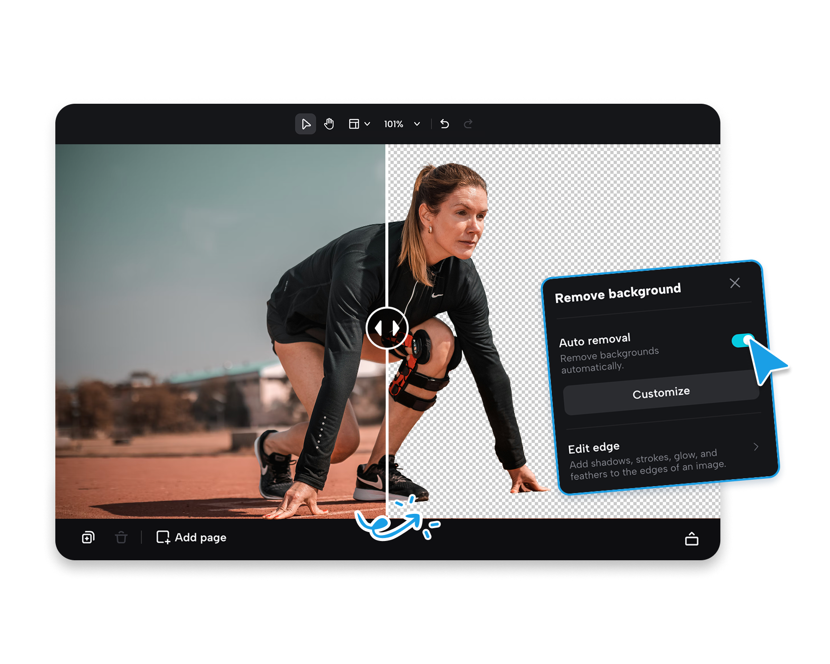 AI-driven CapCut transparent bildtillverkare för skapare