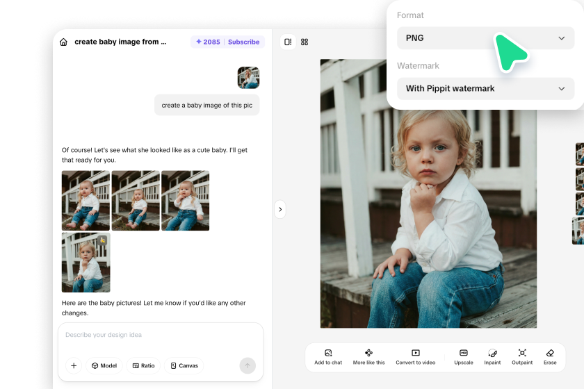 download the final image pippit