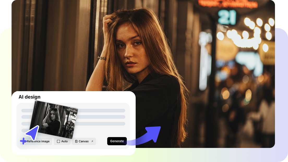 Conception AI dans Pippit pour la colorisation des images