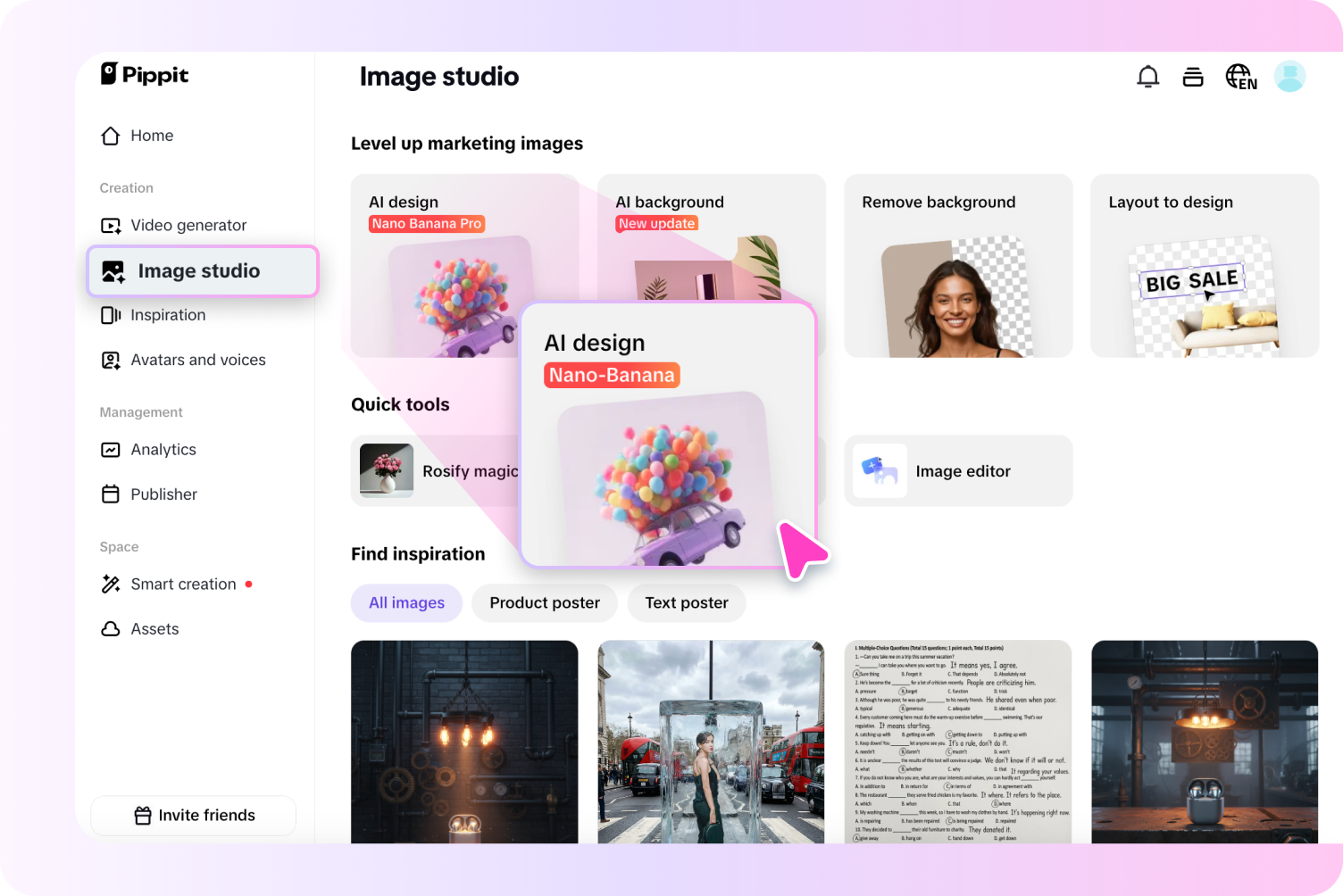 access ai design tool pippit