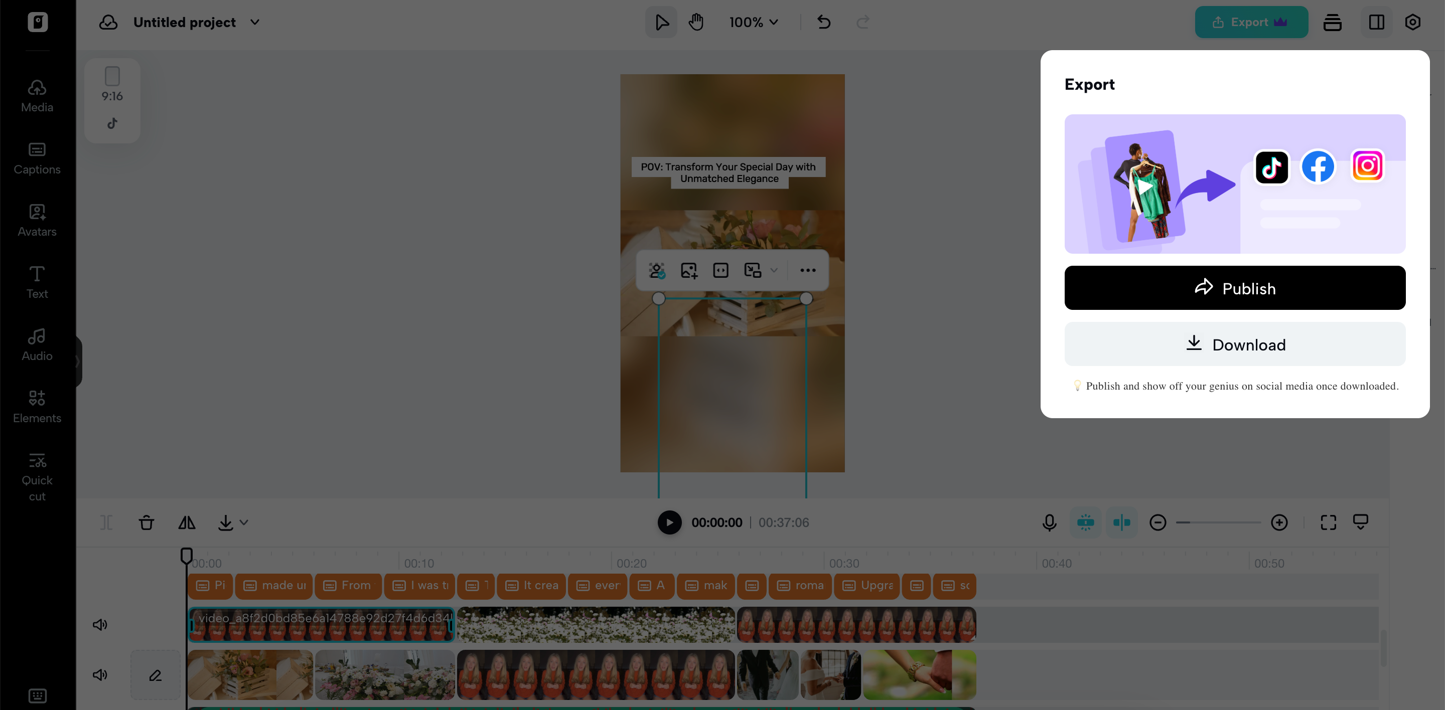 Export your video
