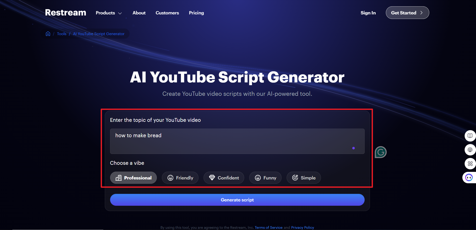 สคริปต์ AI YouTube