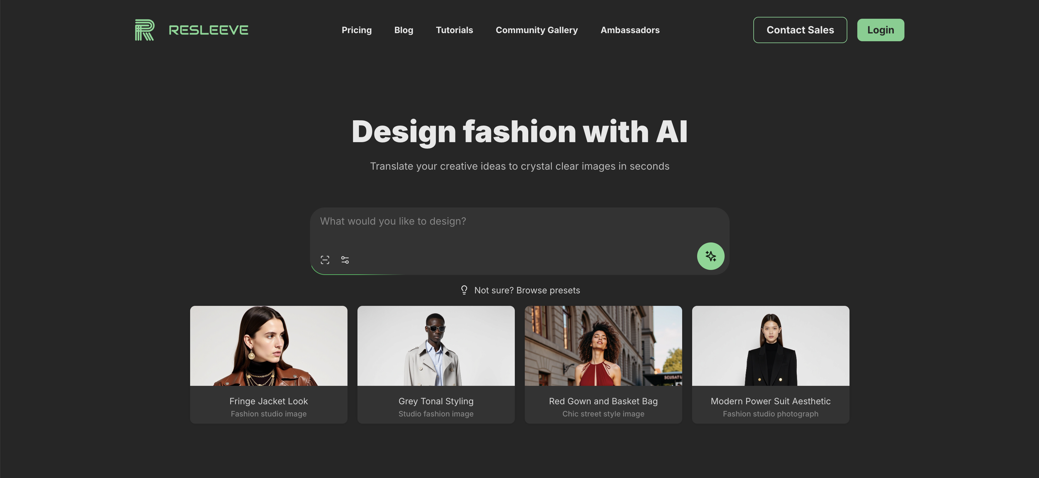 Resleeve AI for clothing design
