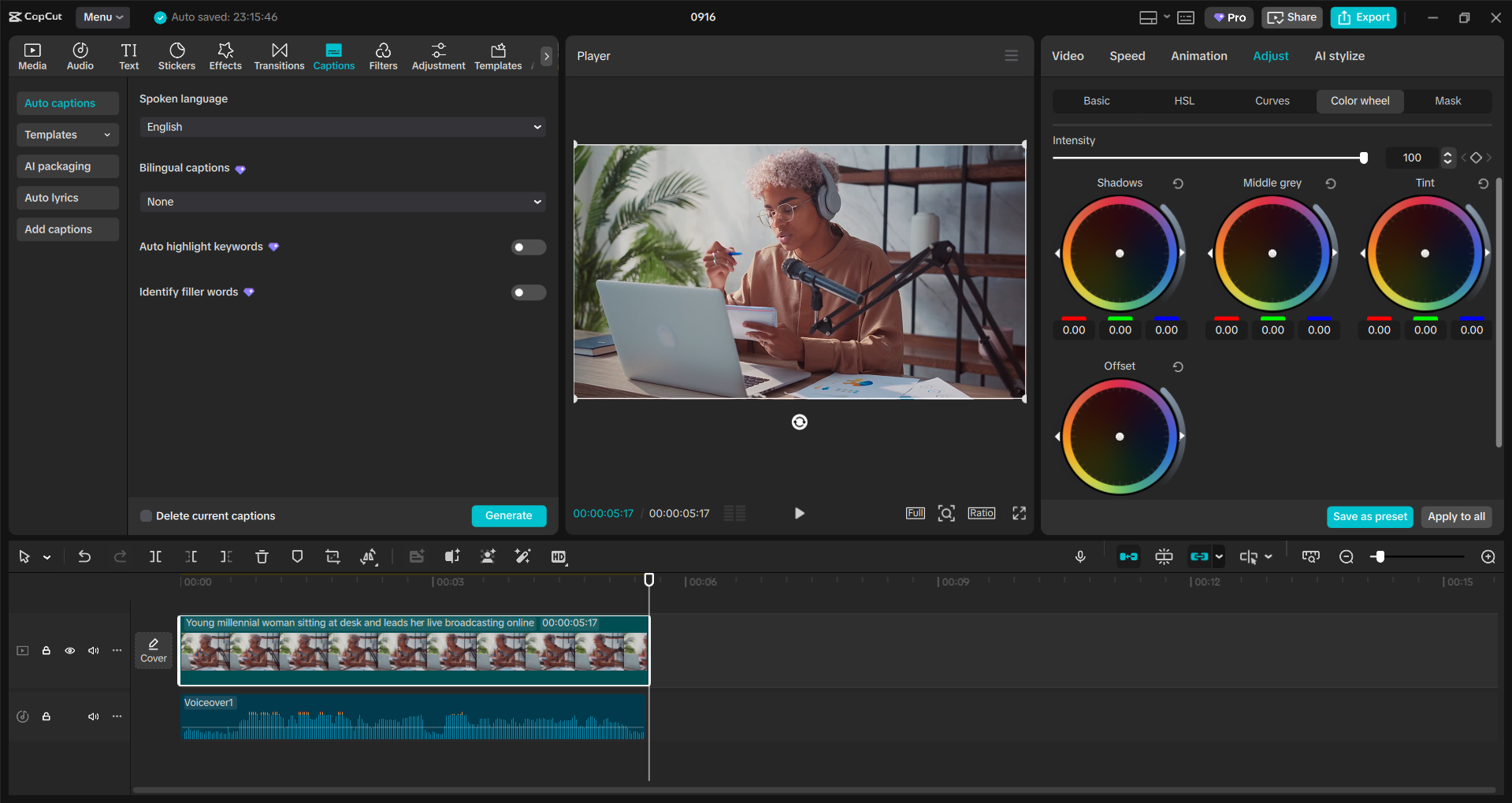 Giao diện của CapCut trình chỉnh sửa video trên máy tính để bàn - một trình chỉnh sửa video dễ sử dụng cho PC