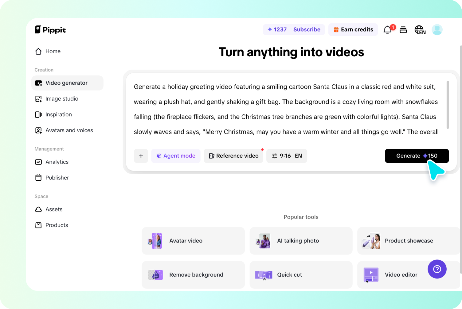 Generate your Santa video