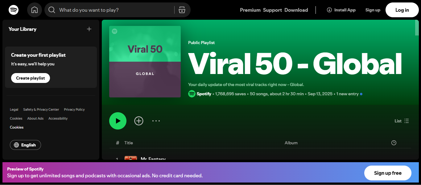 Spotify - example of product market fit