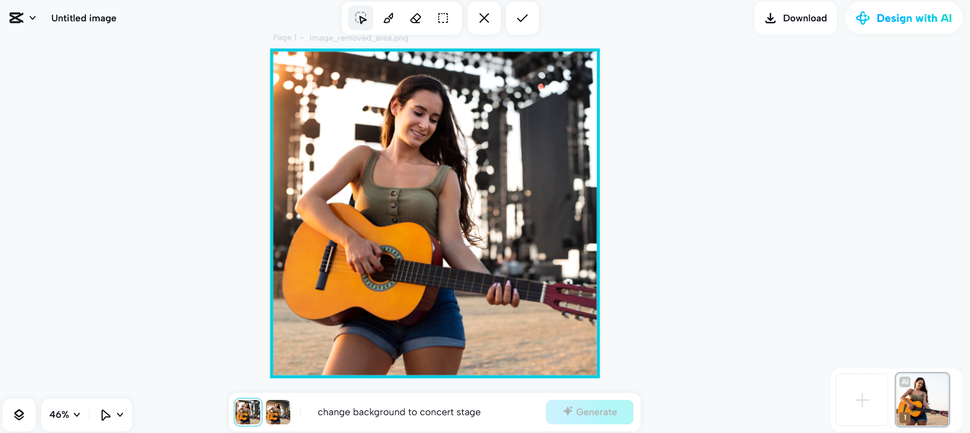 Reemplazo de fotos en CapCut Web
