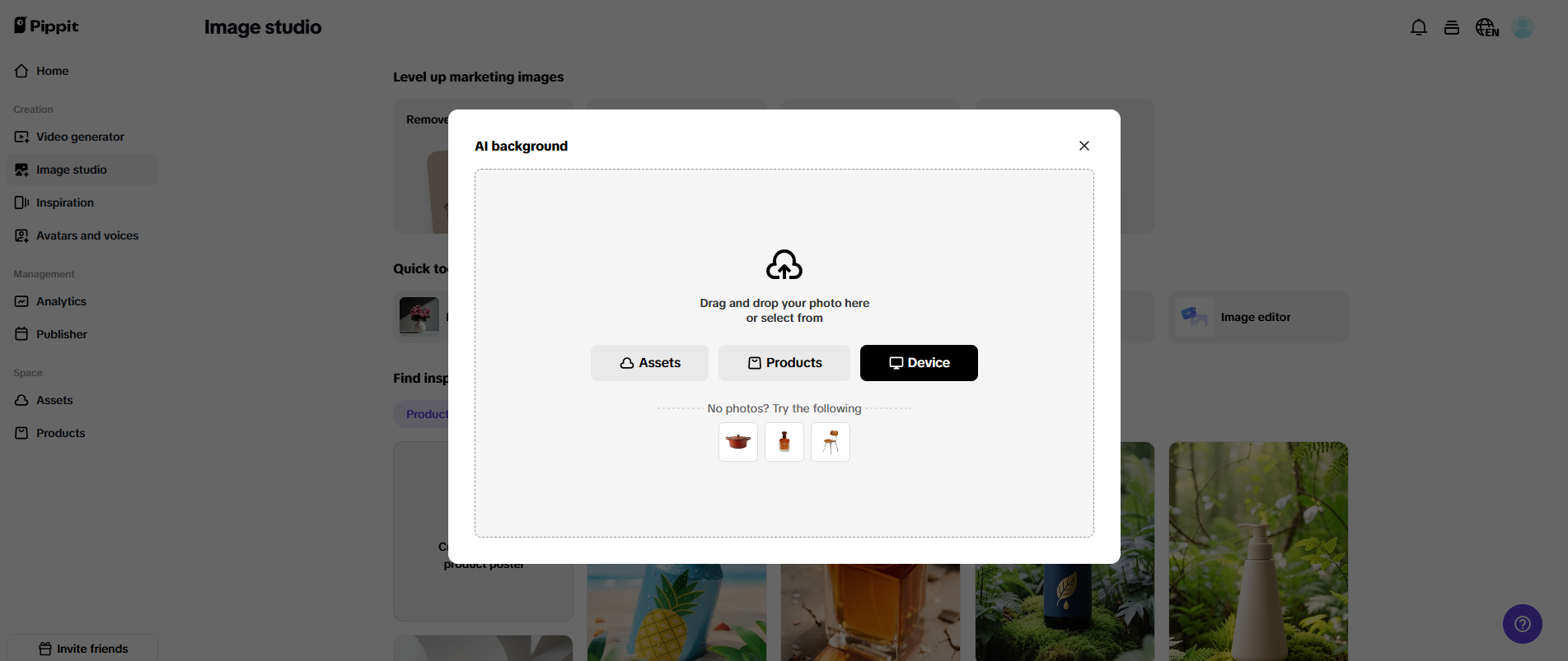 Personalized background with AI
