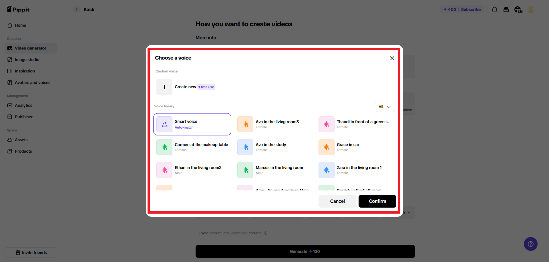 Generate your video