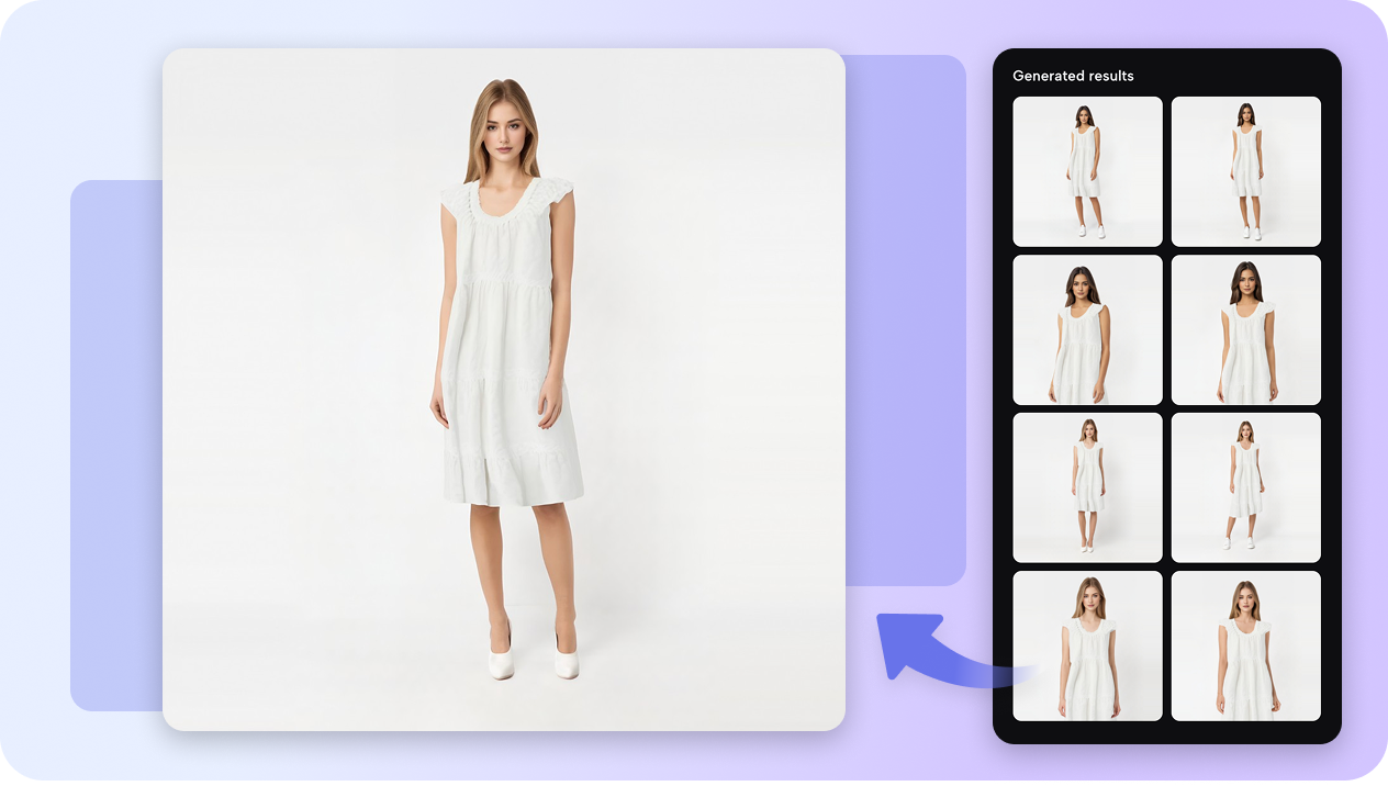 Virtual try-on with AI model