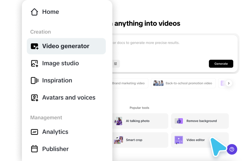 go to the video editor