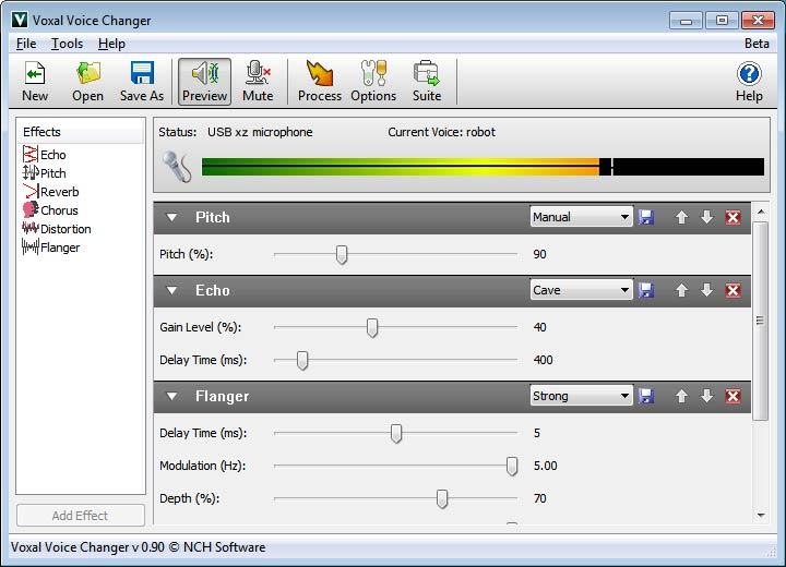 Cambiador de voz Voxal - Alternativa libre de Voicemod