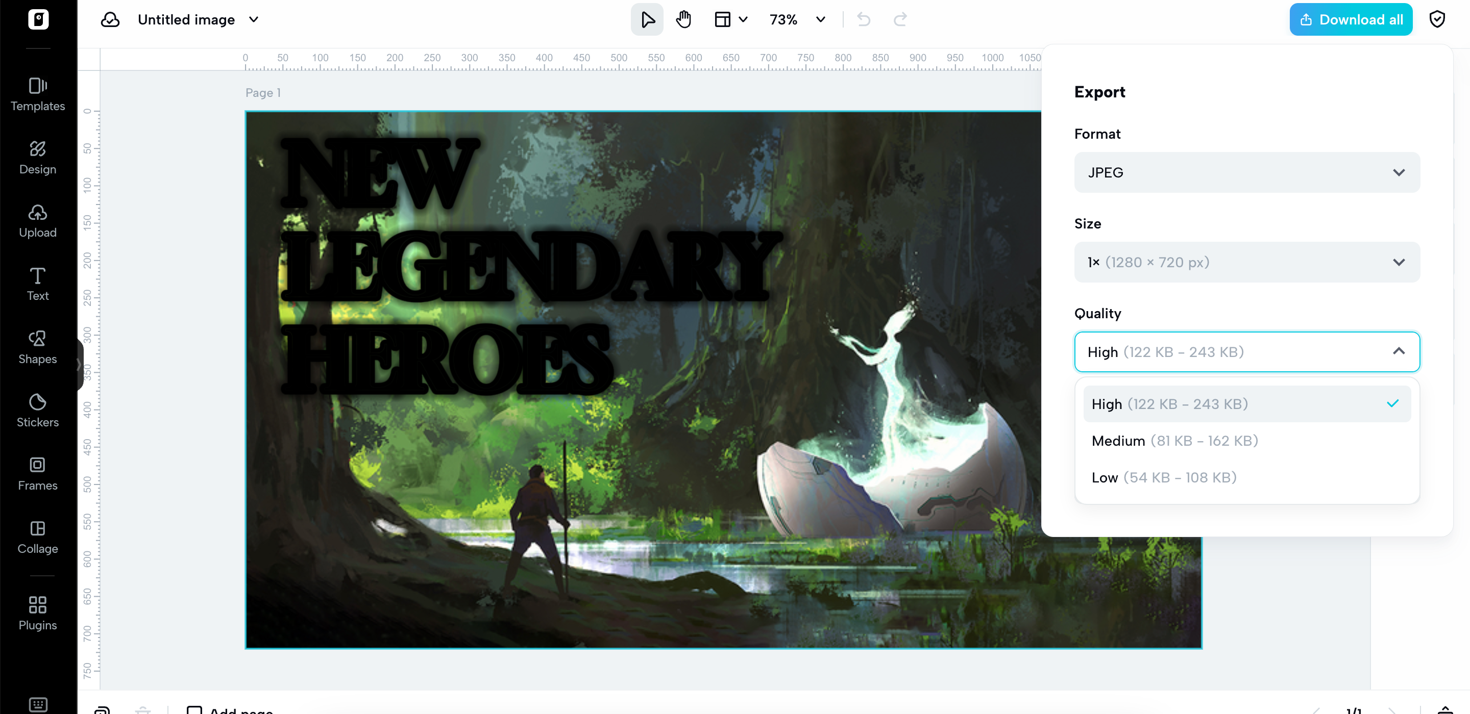 High-quality export options