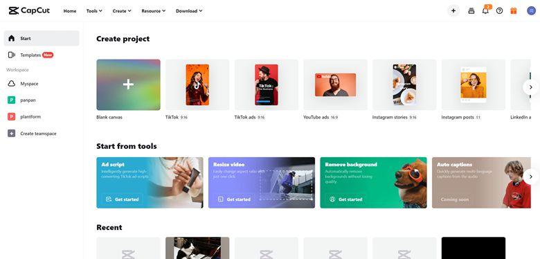 CapCut free video combiner