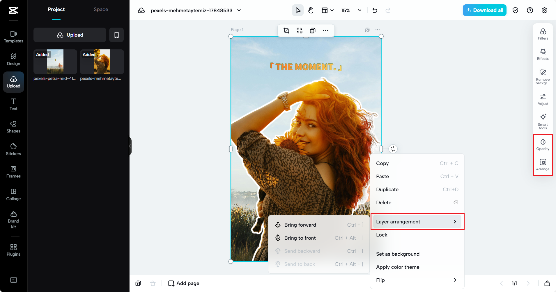 Make further edits to your image