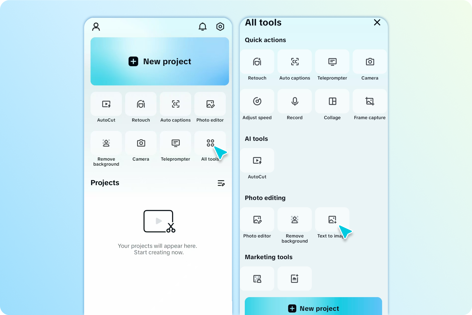 Access Text to image