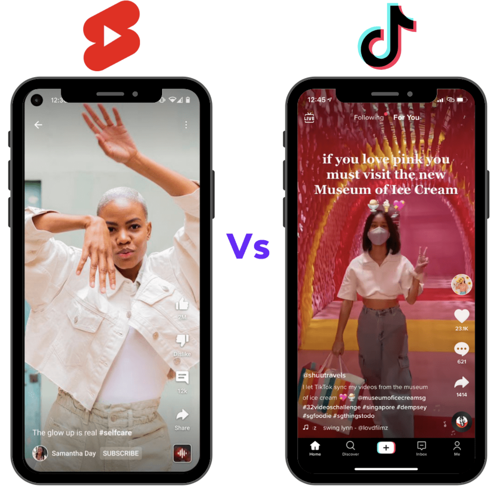 YouTube Kısa video vs TikTok | Anahtar benzerlikler