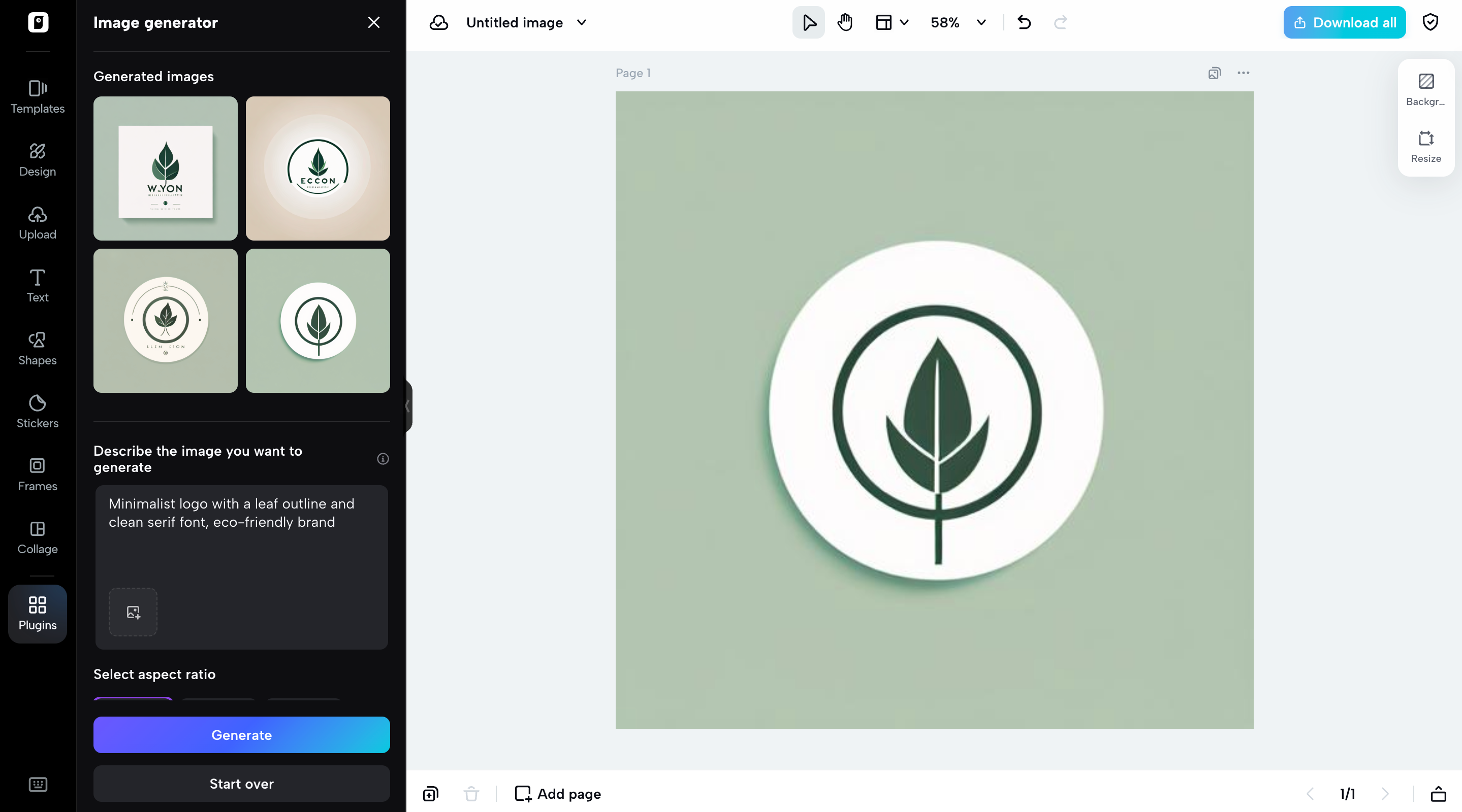 Minimalistic logo creation