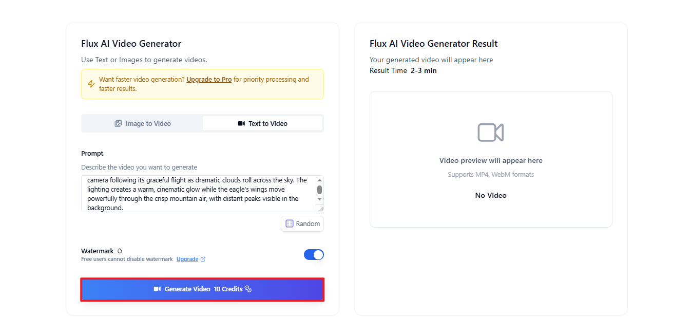 Generate your video