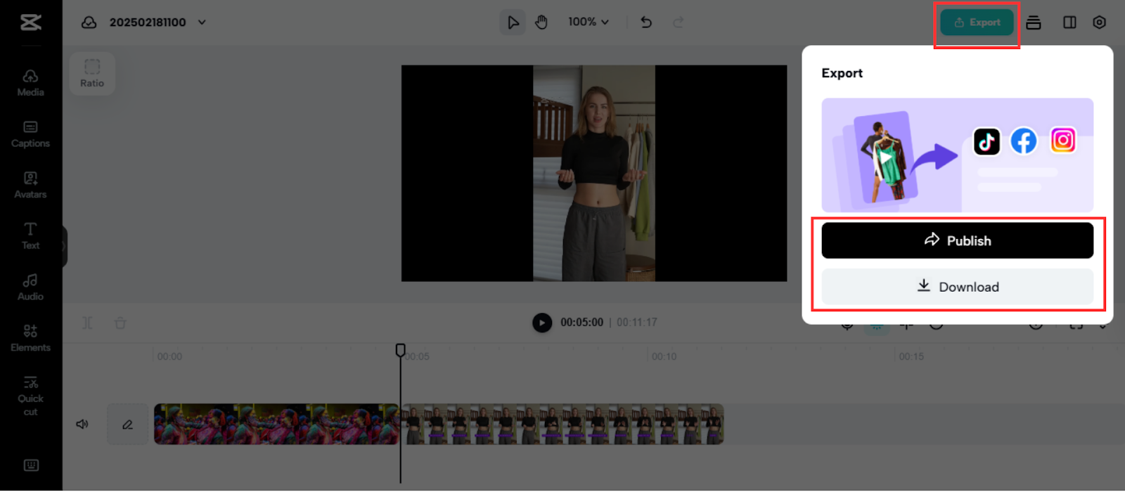 Export your video
