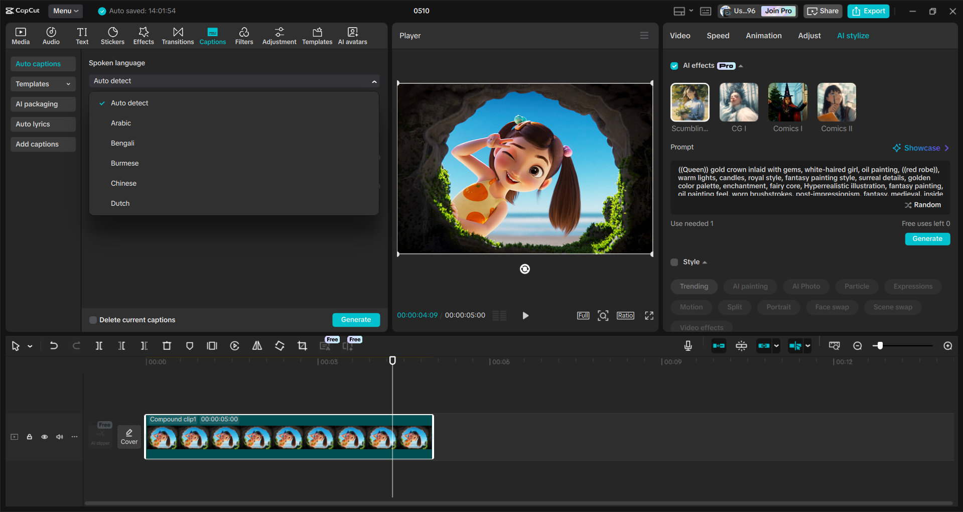 Interface ng CapCut desktop video editor - isang mabilis na paraan upang gumawa ng mga video animation