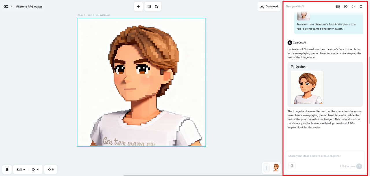 Perhalusi reka bentuk avatar anda
