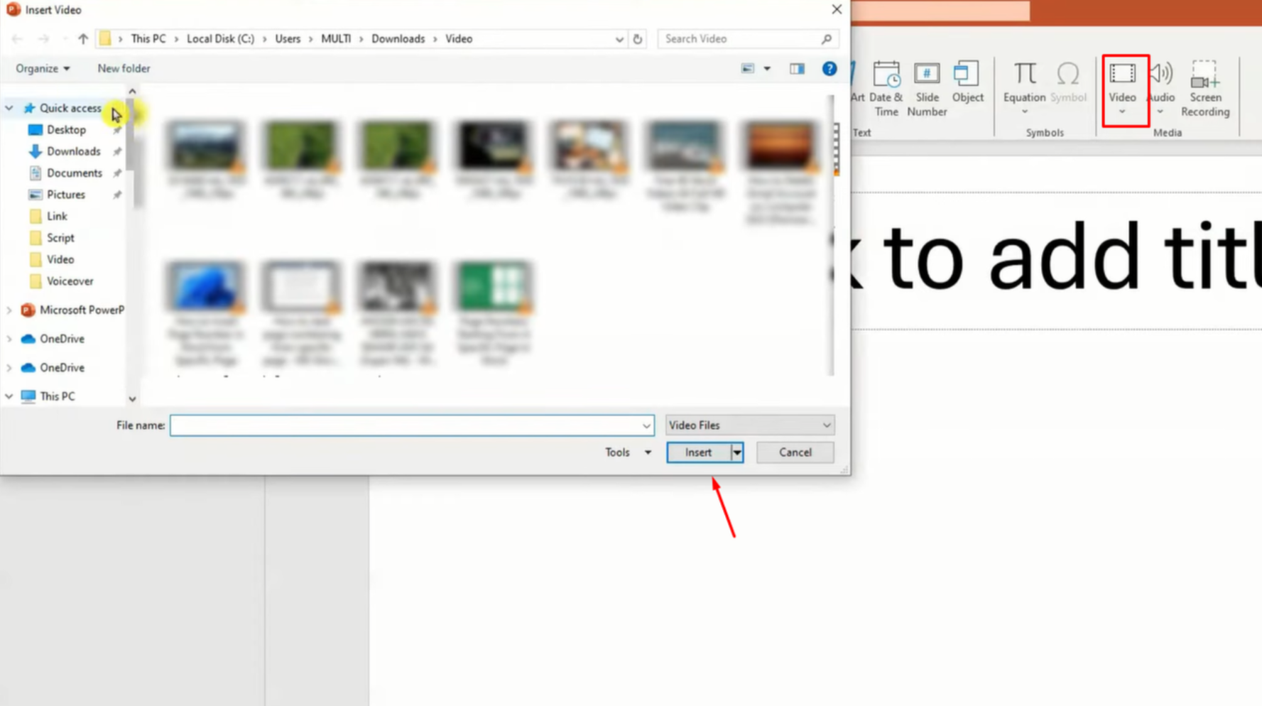 Pagdaragdag ng video sa YouTube sa PowerPoint mula sa iyong device