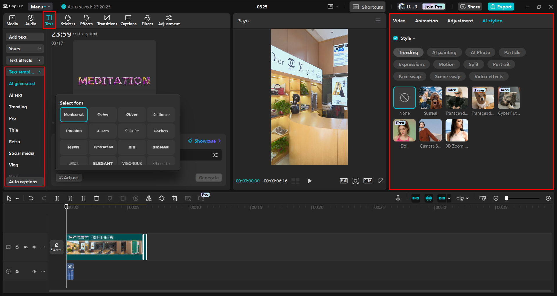 Bearbeiten einer Instagram-Rolle im CapCut Desktop-Video-Editor