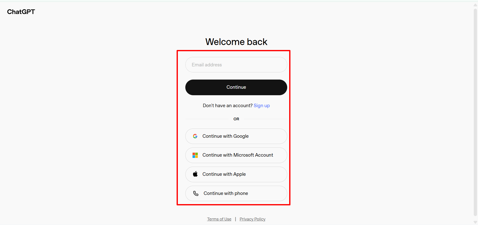 Creating an account for using ChatGPT 5
