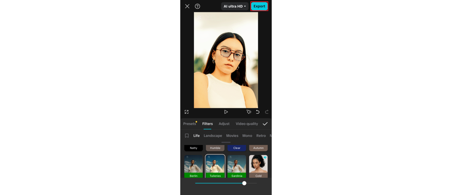Save your enhanced photo