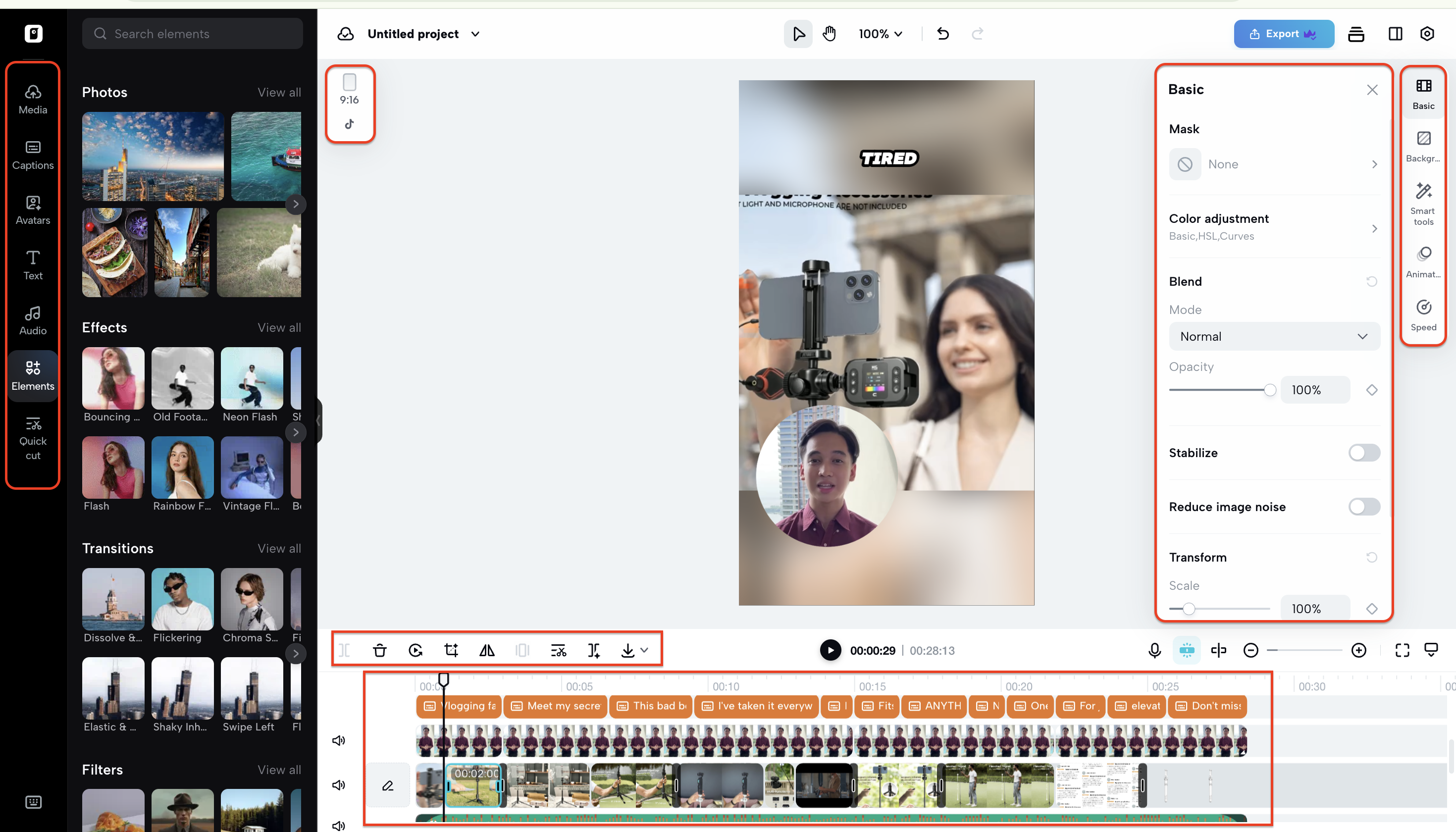 Edit your reel with advance tools
