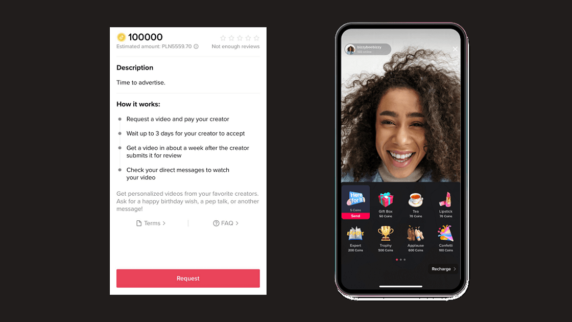Offri shout-out personalizzati per guadagnare su TikTok