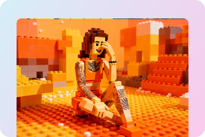 Concept art d'une minifigurine LEGO rare conçue pour les collectionneurs et les fans