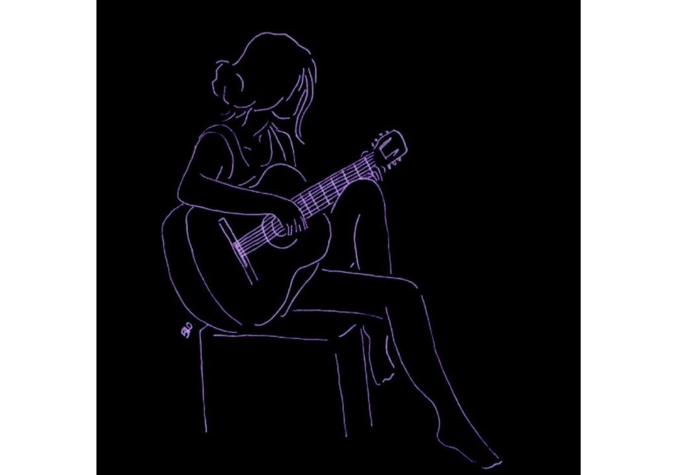 Foto de perfil com objeto significativo como uma guitarra