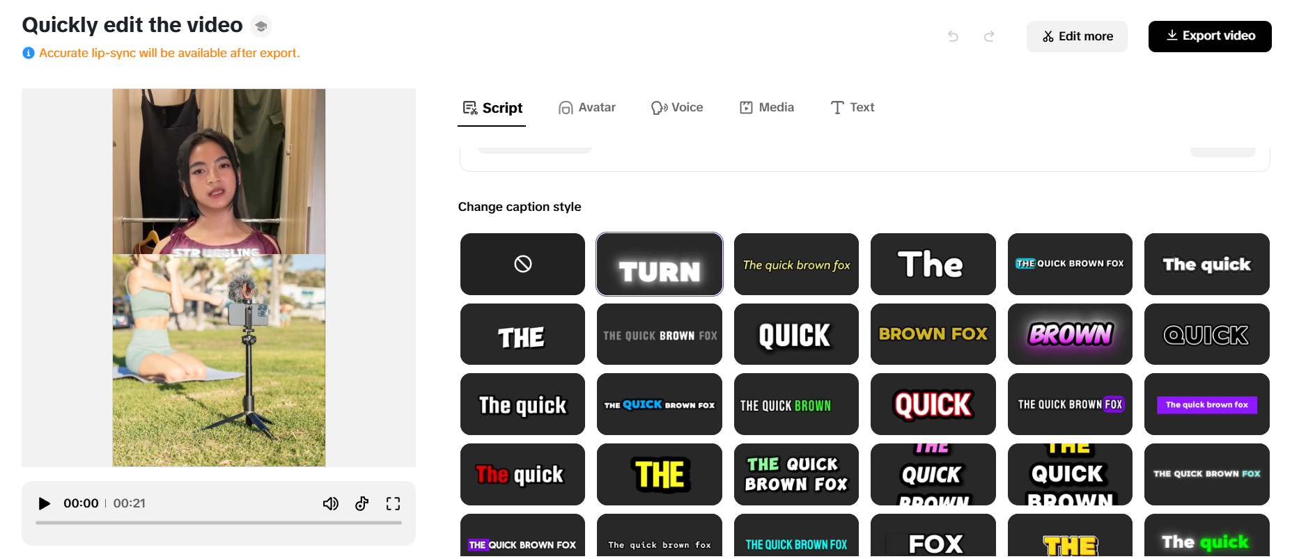 Advanced text and animation