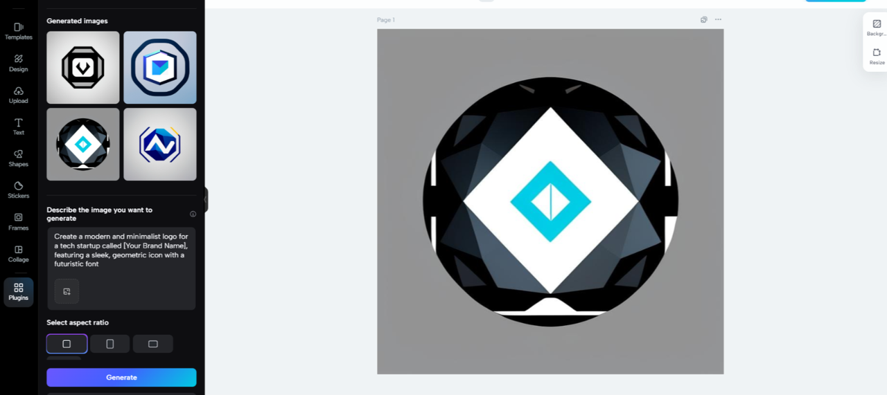 AI-powered logo creation