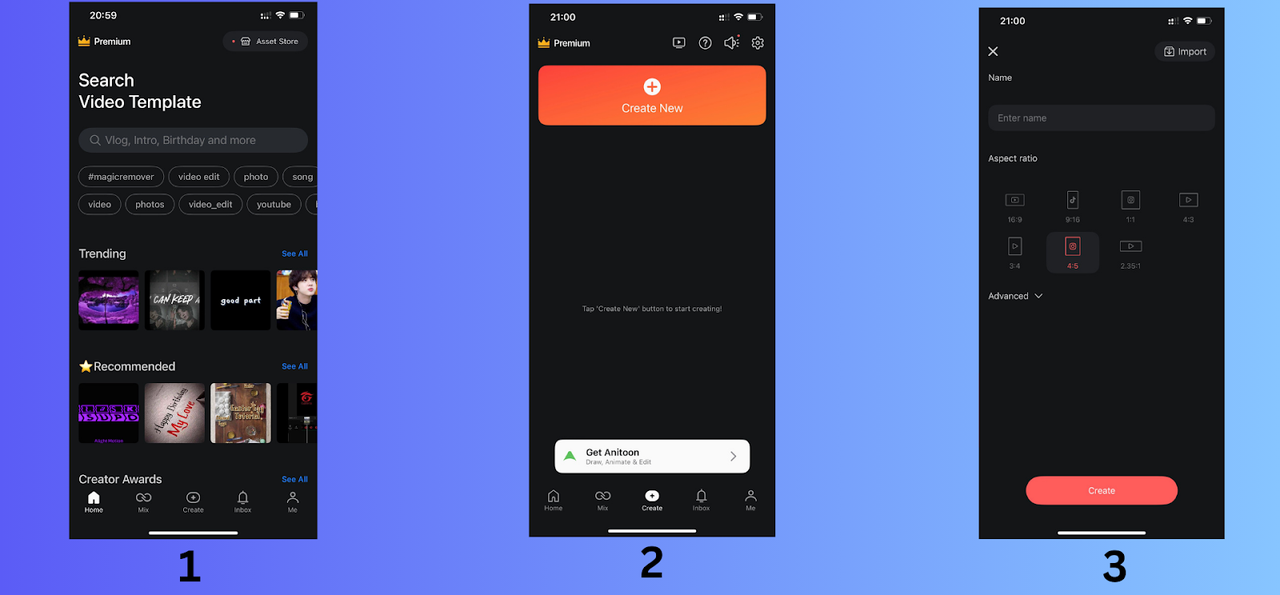 How to use KineMaster's templates