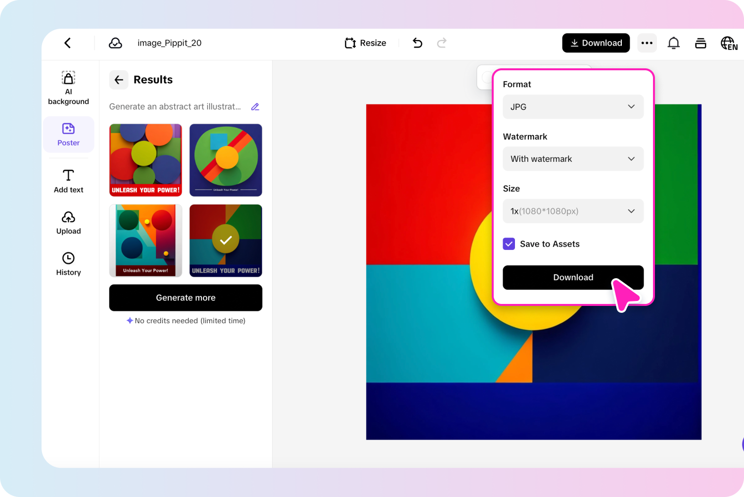 Export and share