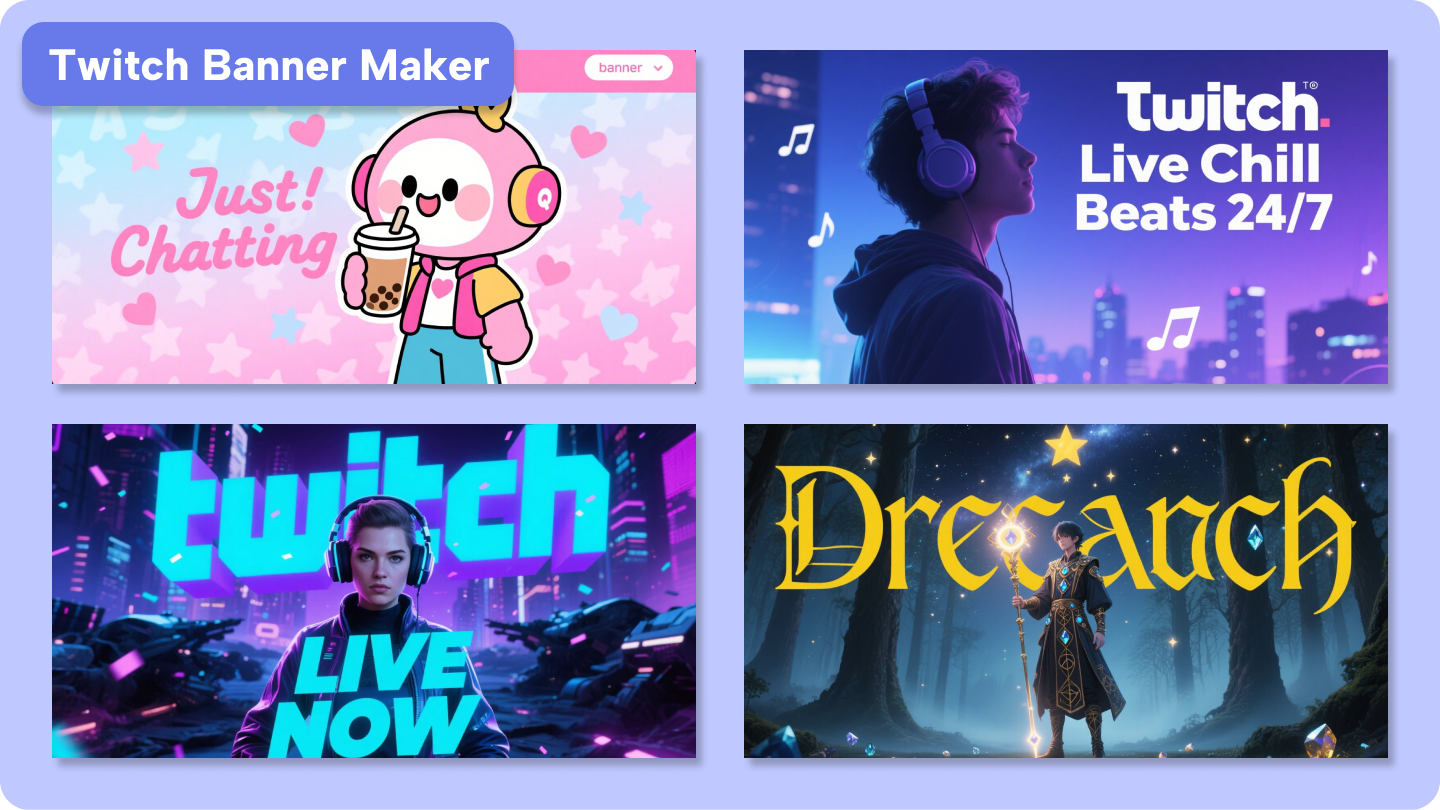 Twitch banner maker trabalhos