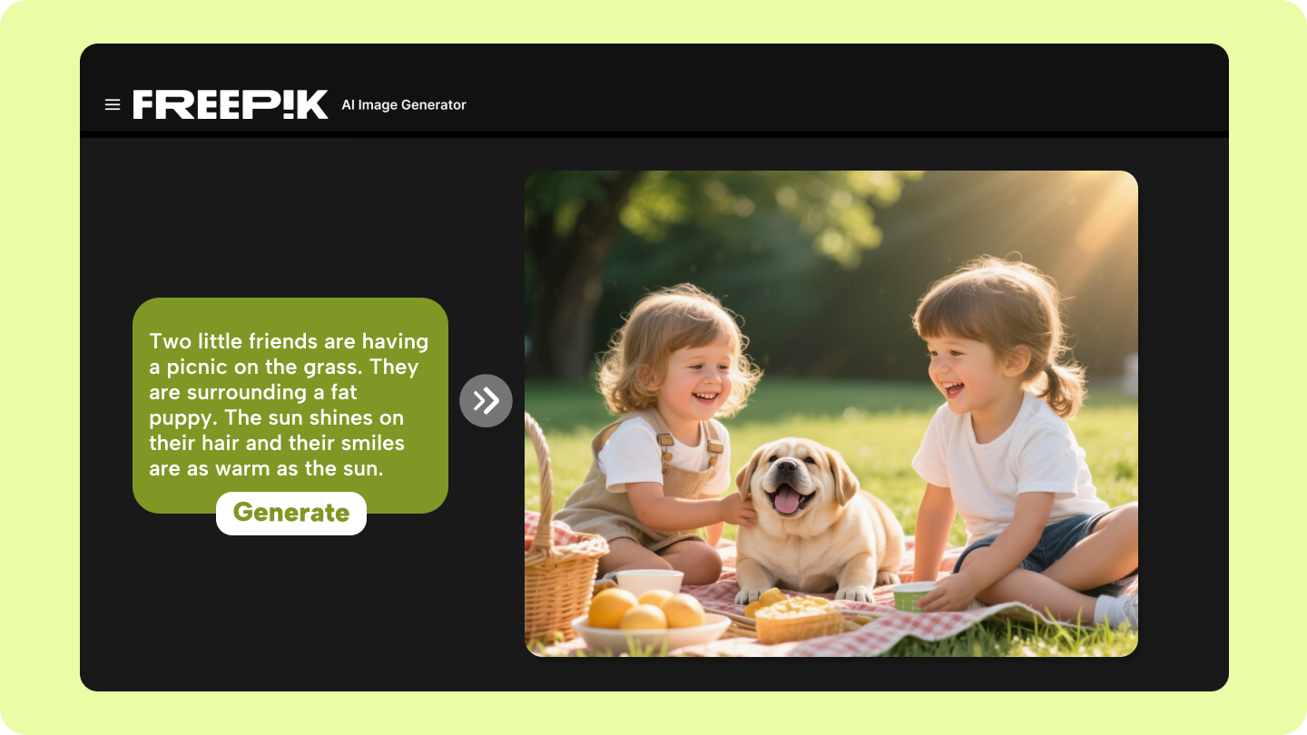 Gerador de imagens Freepik AI