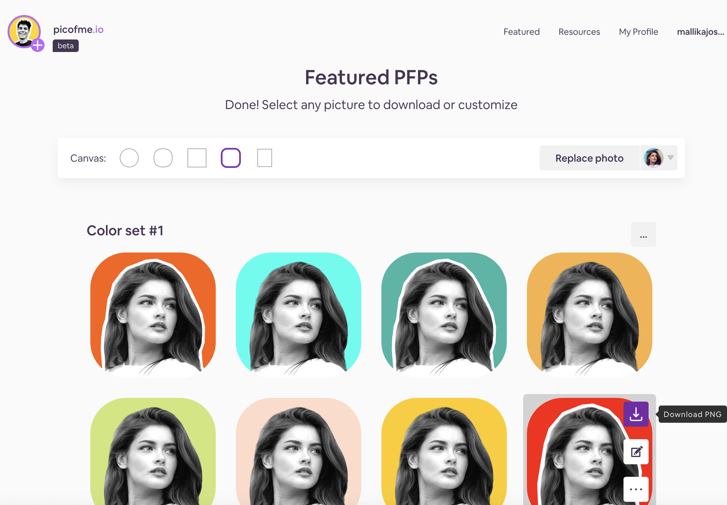 Picofme.io תמונות פרופיל באינסטגרם