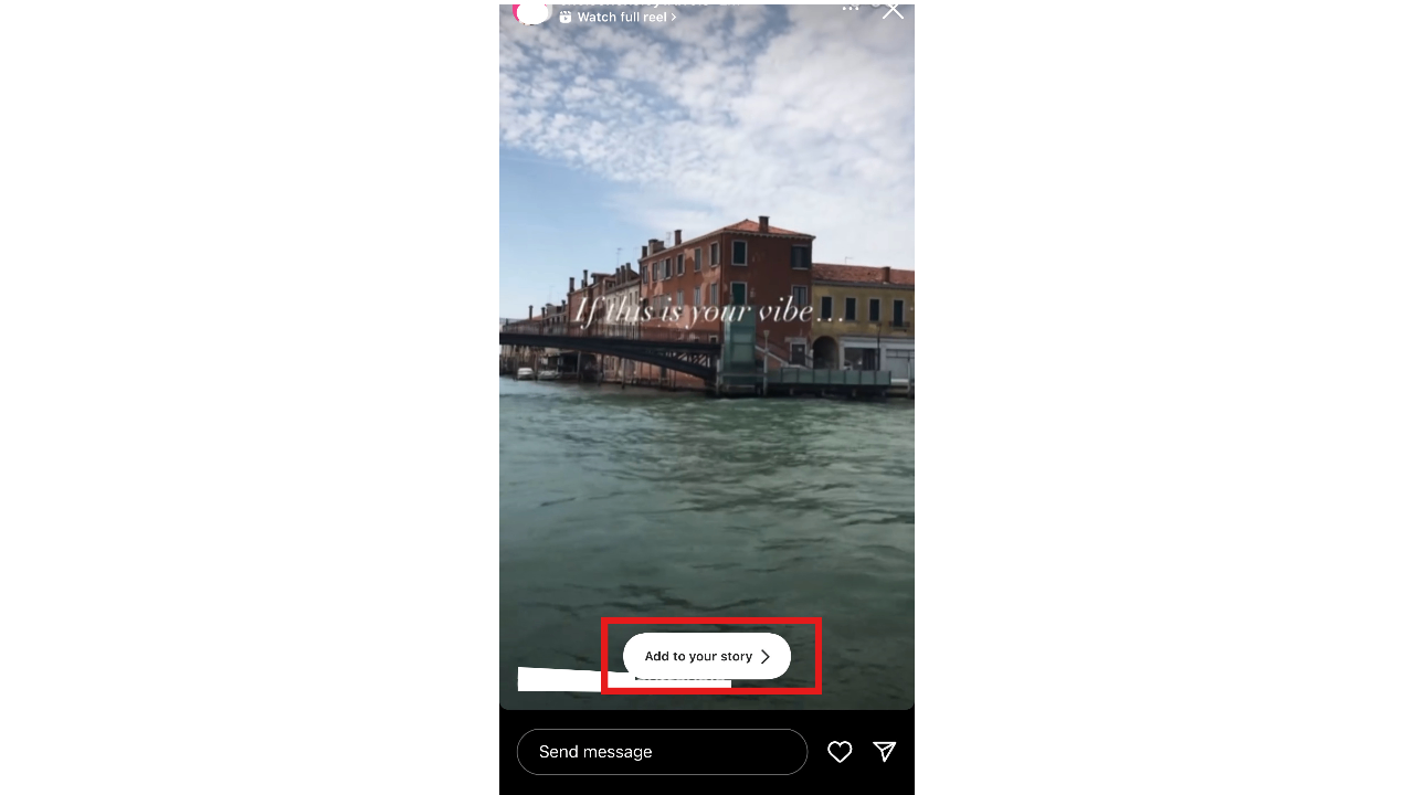 Select "Add to your story"