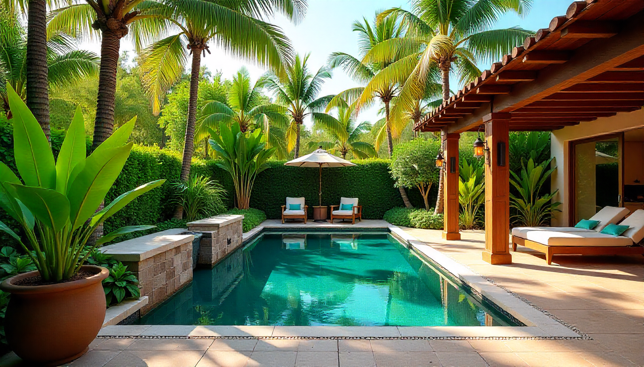 Tropical paradise lounge