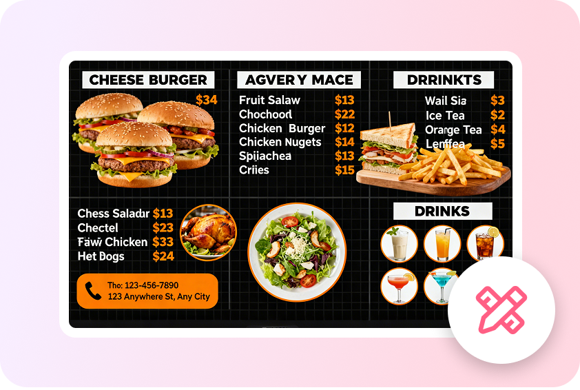 Create menus fast