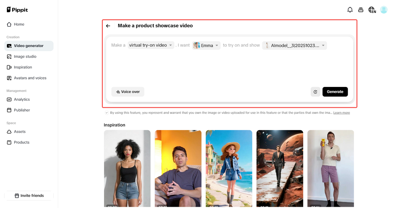 AI-powered digital try-on tool