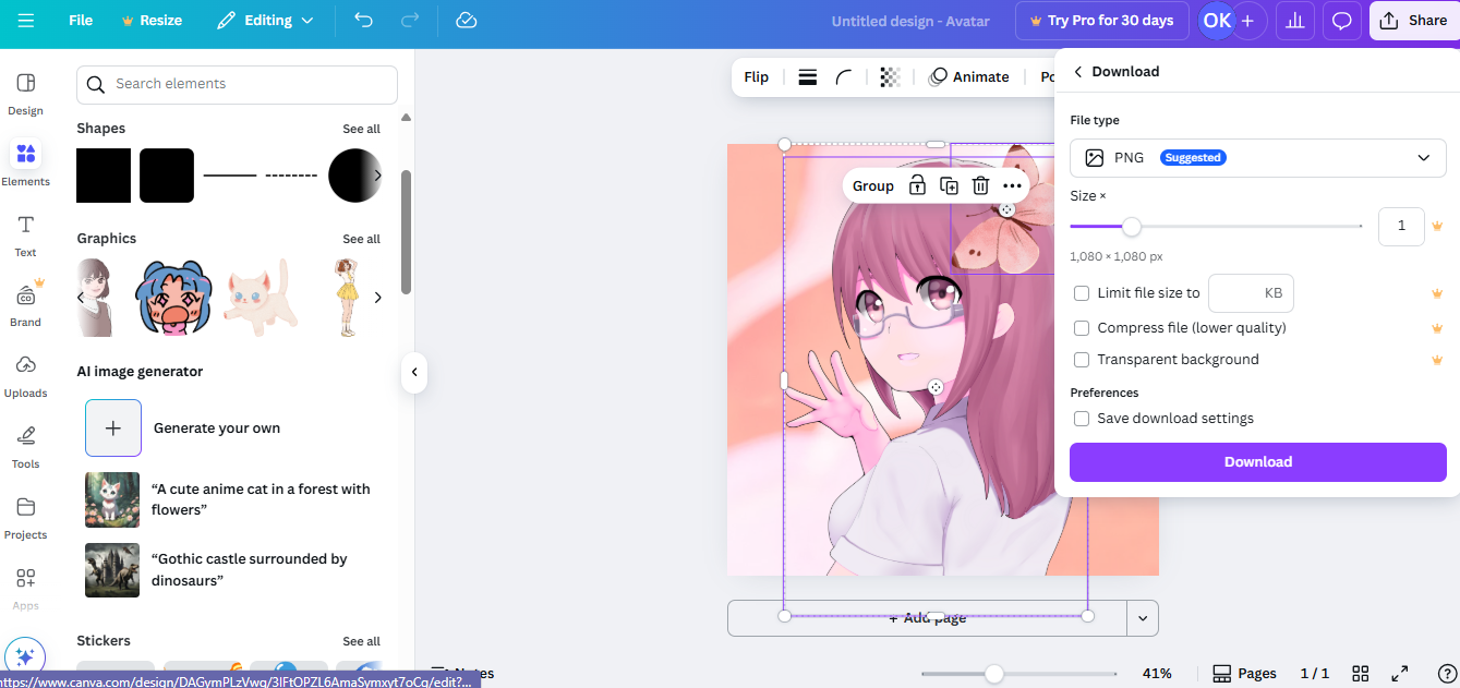 Download avatar